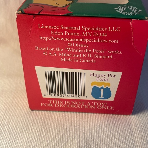Vintage Disney Winnie the Pooh and Piglet  Christmas List Ornament never used - Picture 3 of 7